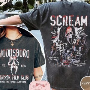 Two-sided Woodsboro Scream Woodsboro Film Club Comfort T-Shirt