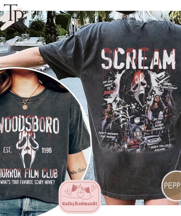 Two-sided Woodsboro Scream Woodsboro Film Club Comfort T-Shirt