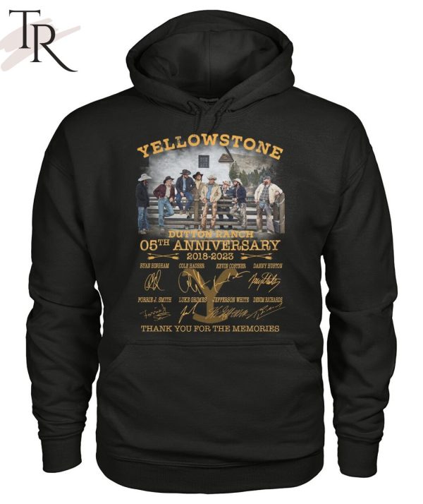 Yellowstone Dutton Ranch 05th Anniversary 2018 – 2023 Thank You For The Memories Unisex T-Shirt