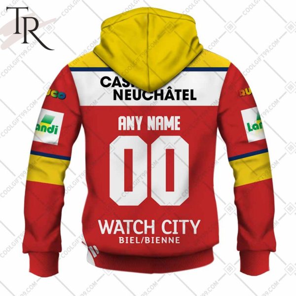 Personalized NL Hockey EHC Biel Home jersey Style Hoodie