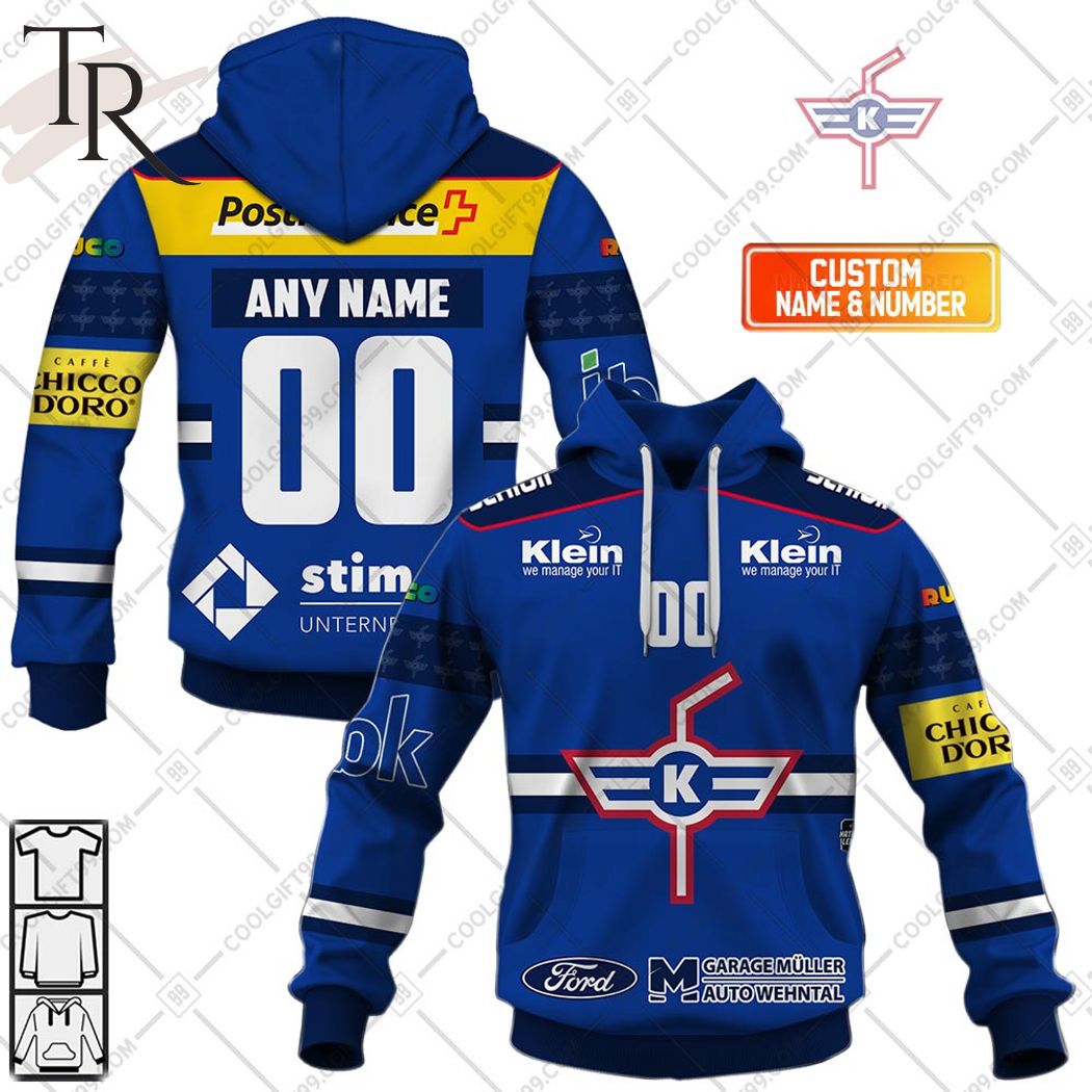 Personalized NL Hockey EHC Kloten Home jersey Style Hoodie - Torunstyle