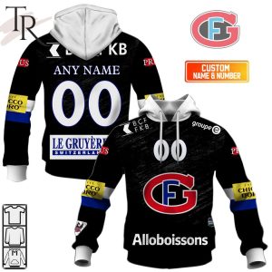 Personalized NL Hockey Fribourg Gotteron Home jersey Style Hoodie