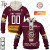 Personalized NL Hockey EV Zug Home jersey Style Hoodie