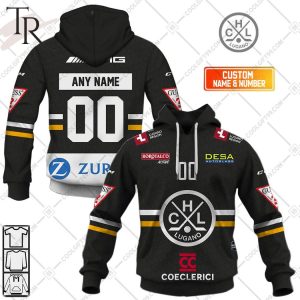 Personalized NL Hockey ZSC Lions Away Jersey Style Hoodie