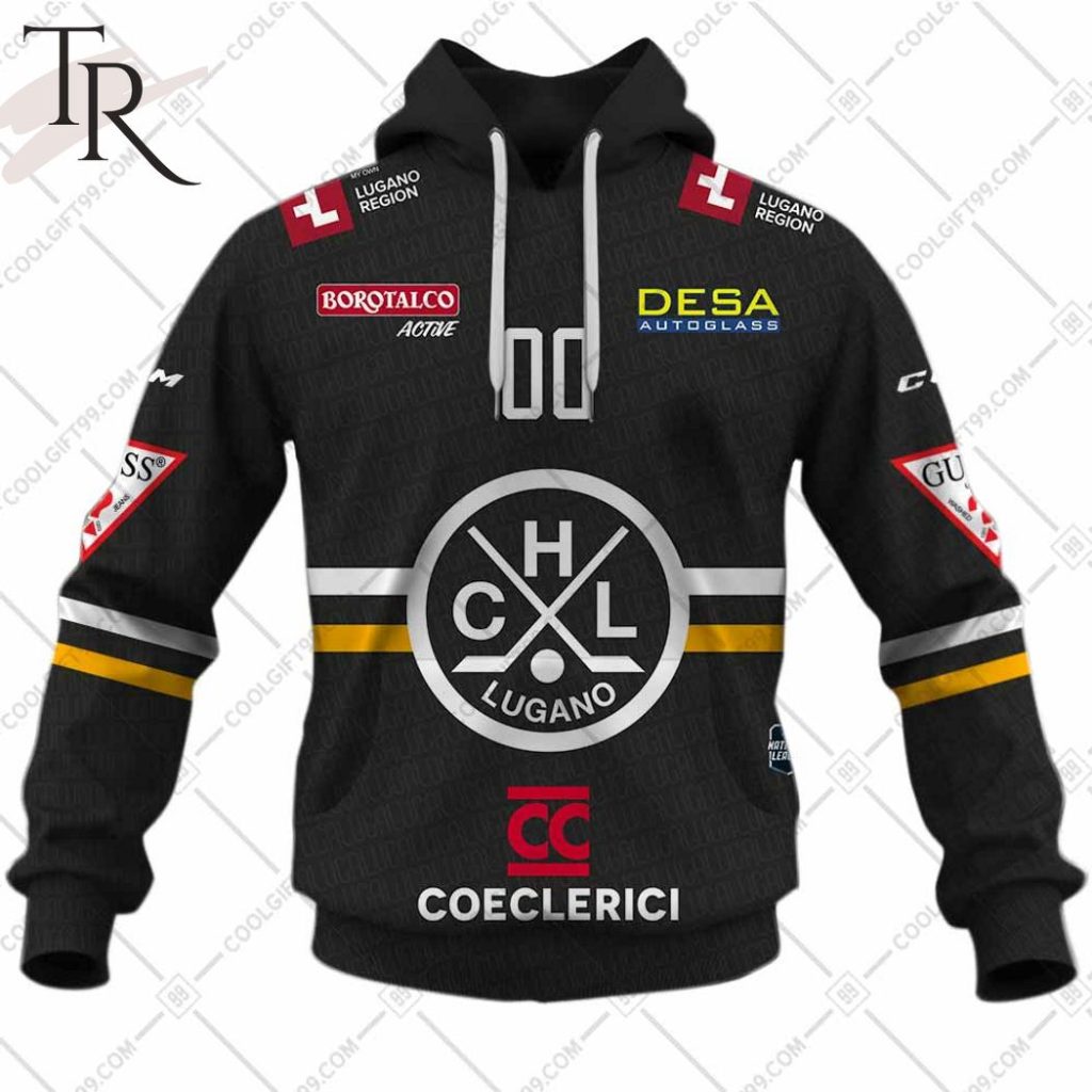 Personalized NL Hockey HC Lugano Home jersey Style Hoodie Torunstyle