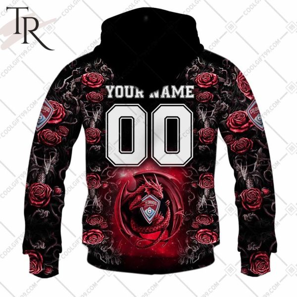 Personalized MLS Colorado Rapids Roses Dragon Couple Hoodie