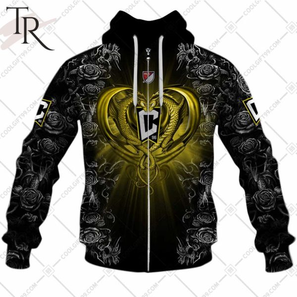 Personalized MLS Columbus Crew Roses Dragon Couple Hoodie