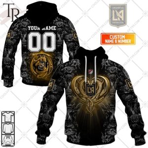 Personalized MLS Los Angeles FC Roses Dragon Couple Hoodie