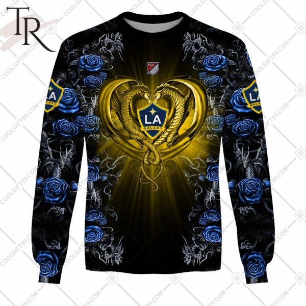 Personalized MLS Los Angeles Galaxy Roses Dragon Couple Hoodie