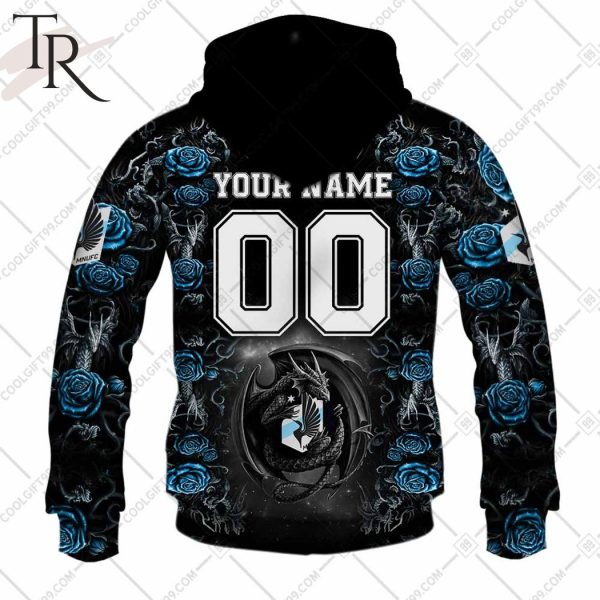 Personalized MLS Minnesota United FC Roses Dragon Couple Hoodie