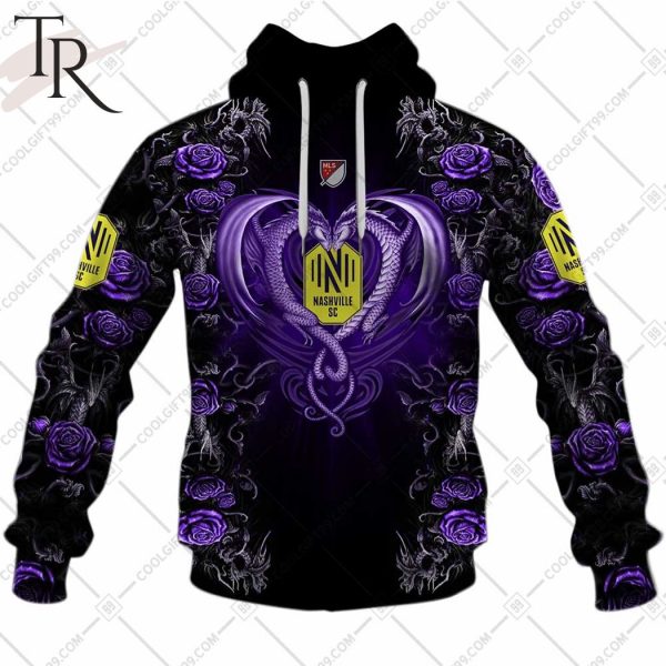 Personalized MLS Nashville SC Roses Dragon Couple Hoodie