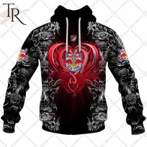 Personalized MLS New York Red Bulls Roses Dragon Couple Hoodie