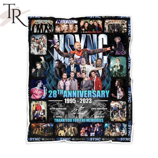 NSYNC 28th Anniversary 1995 – 2023 Thank You For The Memories Fleece Blanket