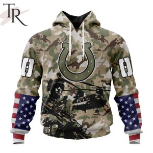 Personalized NFL Indianapolis Colts Special Salute To Service Design Hoodie