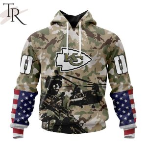 Personalized NFL Kansas City Chiefs Special Salute To Service Design Hoodie