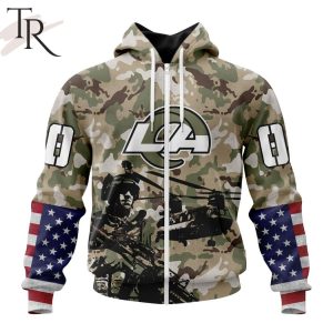 Personalized NFL Los Angeles Rams Special Salute To Service Design Hoodie