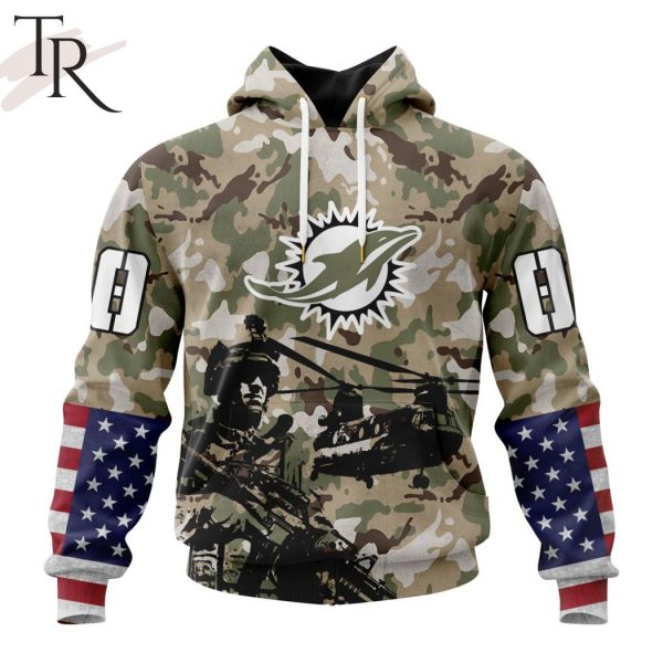Personalized NFL Miami Dolphins Special Salute To Service Design Hoodie