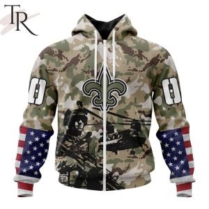 Personalized NFL New Orleans Saints Special Salute To Service Design Hoodie