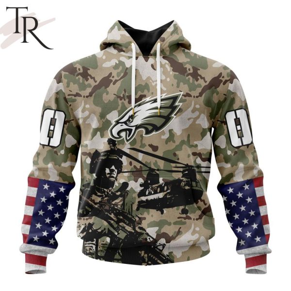 Personalized NFL Philadelphia Eagles Special Salute To Service Design Hoodie