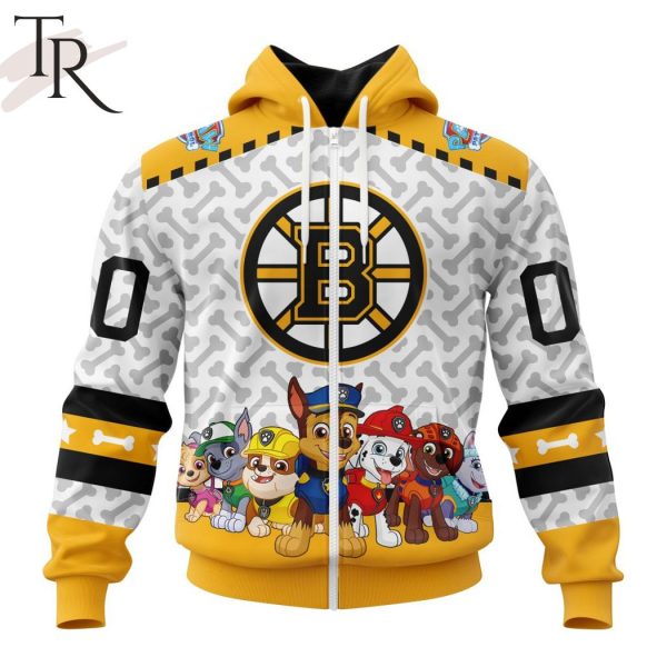 NHL Boston Bruins Special PawPatrol Design Hoodie