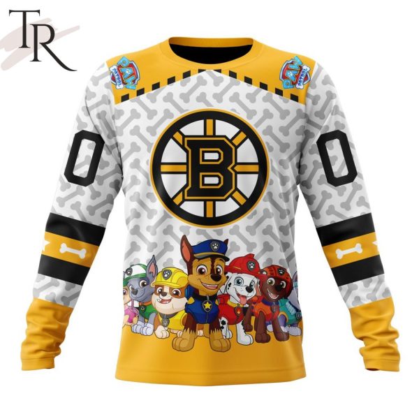 NHL Boston Bruins Special PawPatrol Design Hoodie