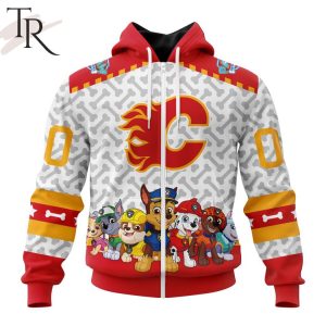 NHL Calgary Flames Special PawPatrol Design Hoodie