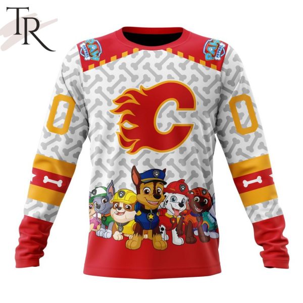 NHL Calgary Flames Special PawPatrol Design Hoodie