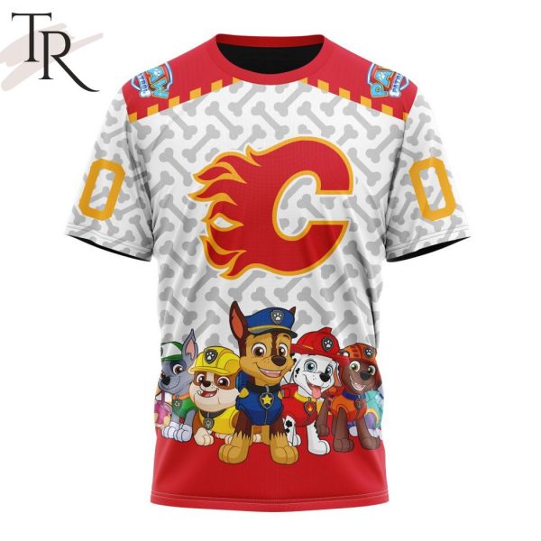 NHL Calgary Flames Special PawPatrol Design Hoodie