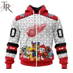 NHL Detroit Red Wings Special PawPatrol Design Hoodie