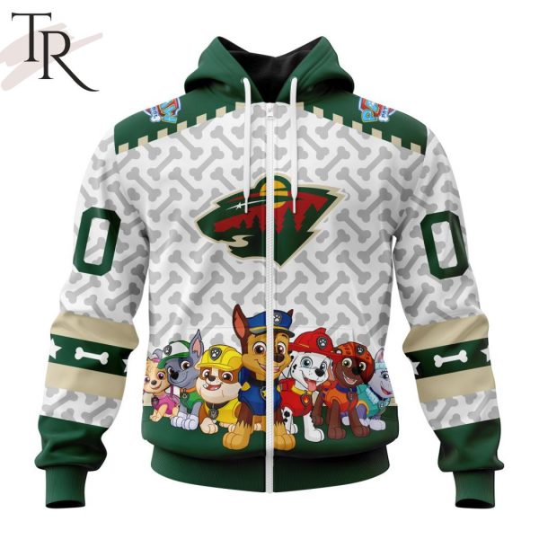 NHL Minnesota Wild Special PawPatrol Design Hoodie