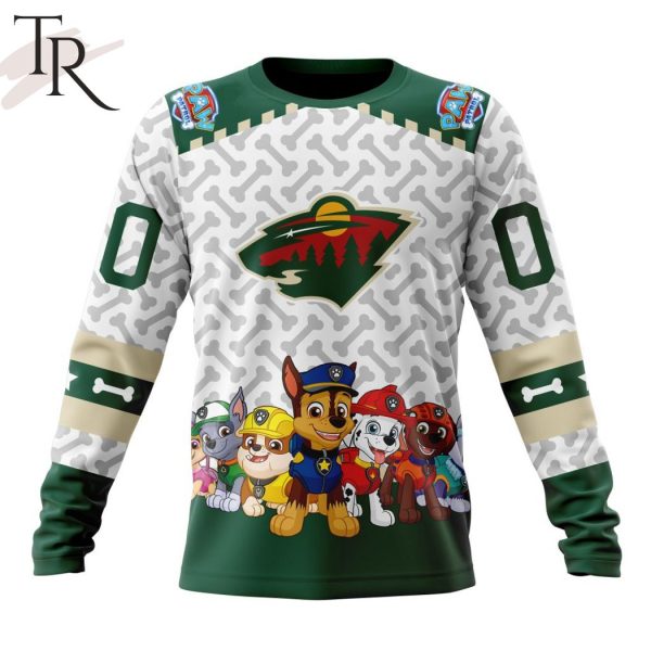 NHL Minnesota Wild Special PawPatrol Design Hoodie