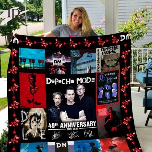 Depeche Mode 40th Anniversary 1980 – 2020 Thank You For The Memories Fleece Blanket