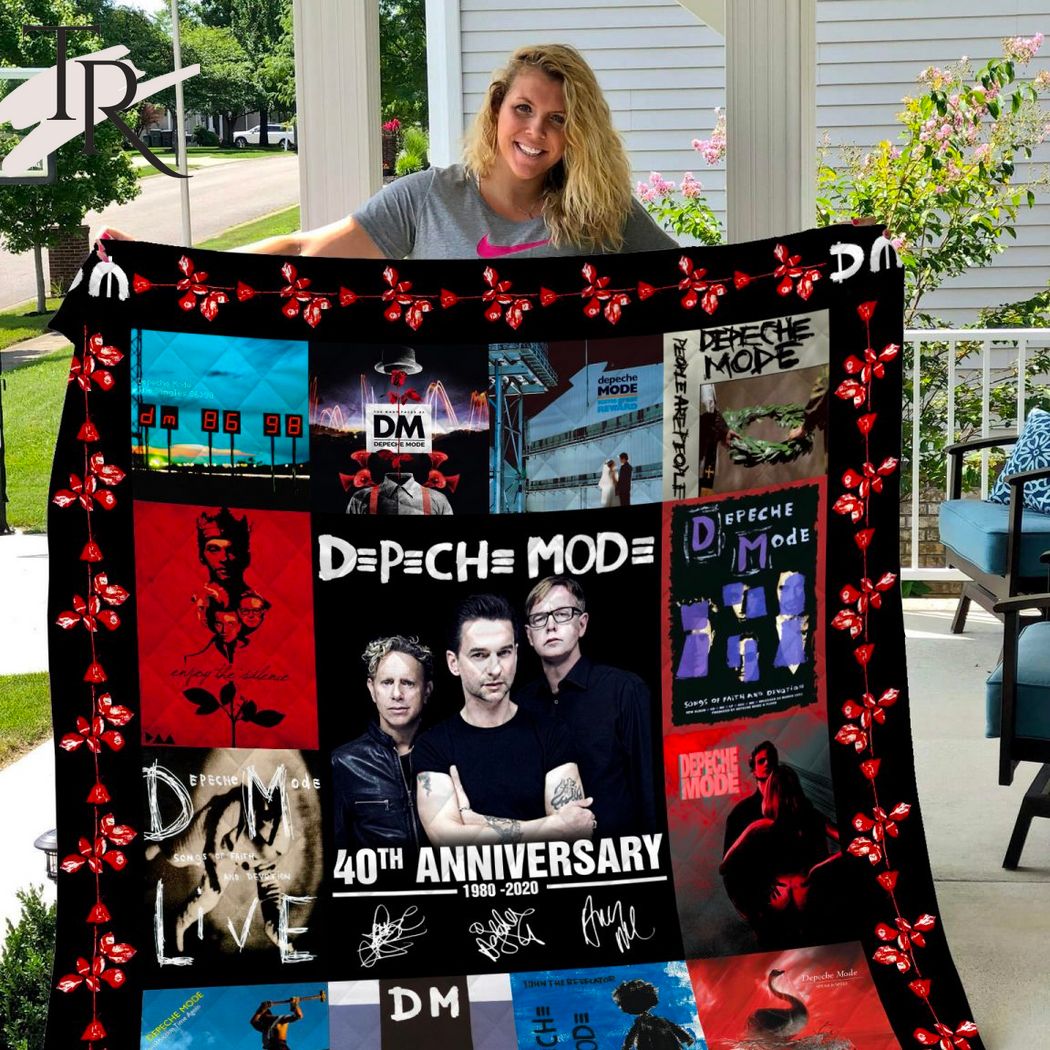 Depeche Mode 40th Anniversary 1980 - 2020 Thank You For The Memories Fleece Blanket
