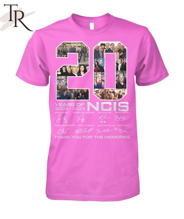 20 Years Of 2003 – 2023 NCIS Signature Thank You For The Memories T-Shirt