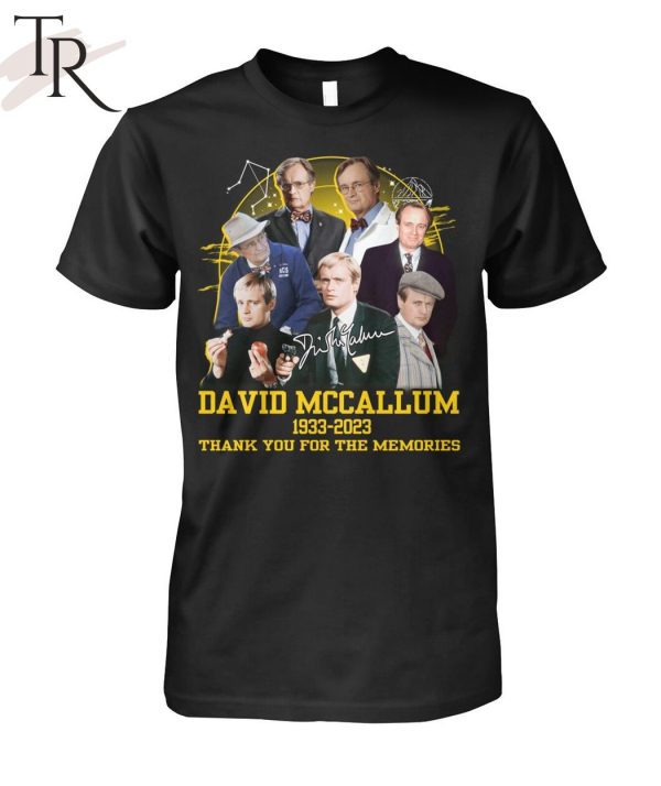 David Mccallum 1933 – 2023 Thank You For The Memories T-Shirt