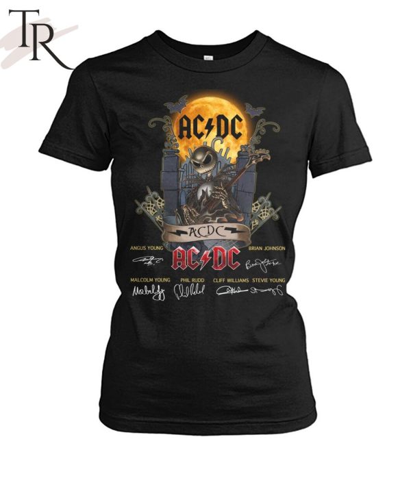 Jack Skellington Collab AC DC Signature Halloween T-Shirt