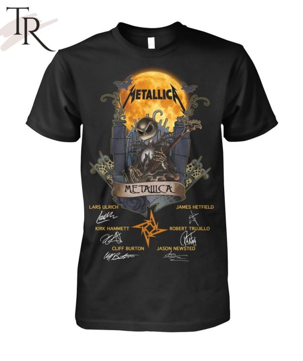 Jack Skellington Collab Metallica Signature Halloween T-Shirt