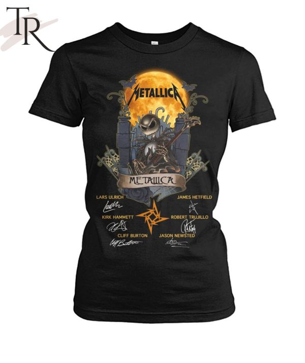 Jack Skellington Collab Metallica Signature Halloween T-Shirt