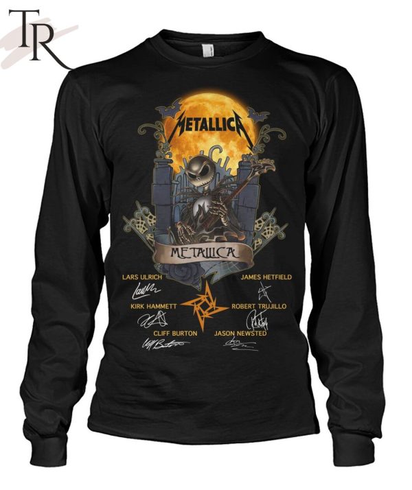 Jack Skellington Collab Metallica Signature Halloween T-Shirt