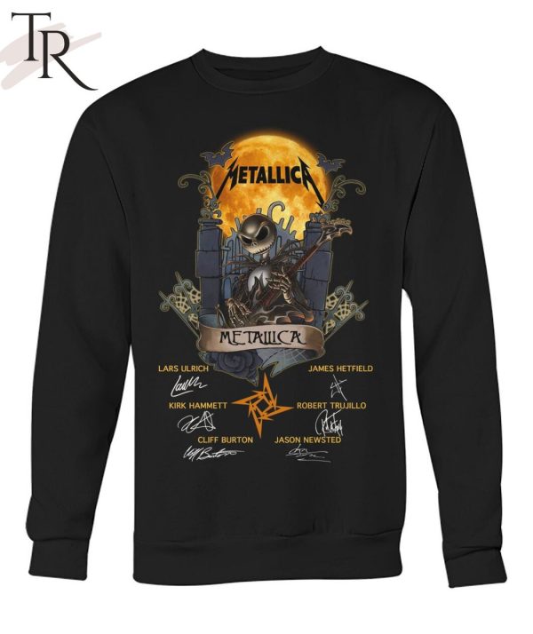 Jack Skellington Collab Metallica Signature Halloween T-Shirt