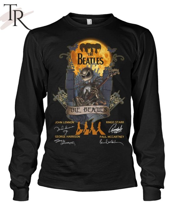 Jack Skellington Collab The Beatles Signature Halloween T-Shirt