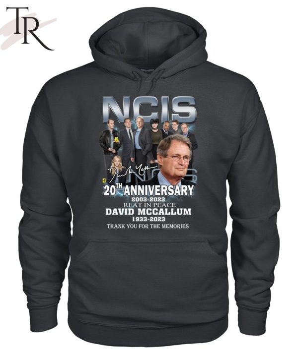 NCIS 20th Anniversary 2003 – 2023 Reat In Peace David Mccallum 1933 – 2023 Thank You For The Memories T-Shirt