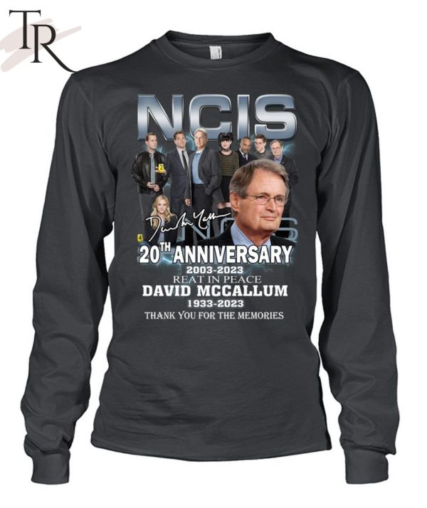 NCIS 20th Anniversary 2003 – 2023 Reat In Peace David Mccallum 1933 – 2023 Thank You For The Memories T-Shirt