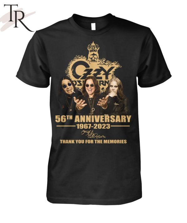 Ozzy Osbourne 56th Anniversary 1967 – 2023 Signature Thank You For The Memories T-Shirt