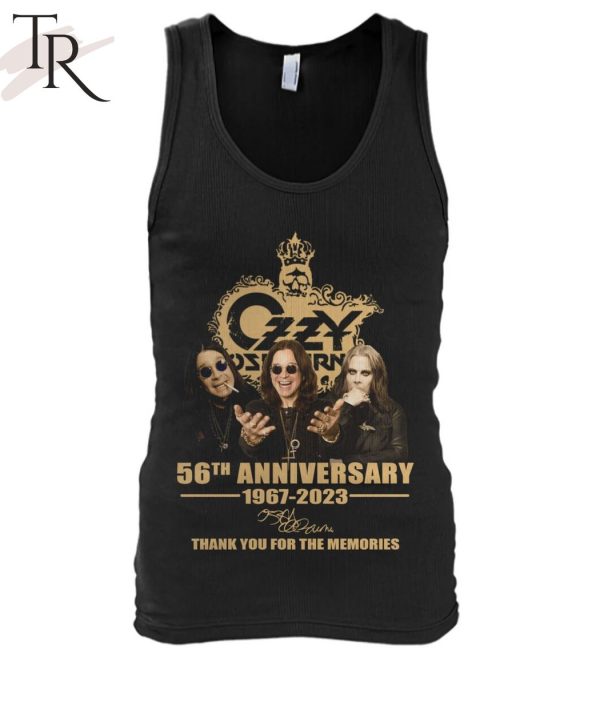 Ozzy Osbourne 56th Anniversary 1967 – 2023 Signature Thank You For The Memories T-Shirt