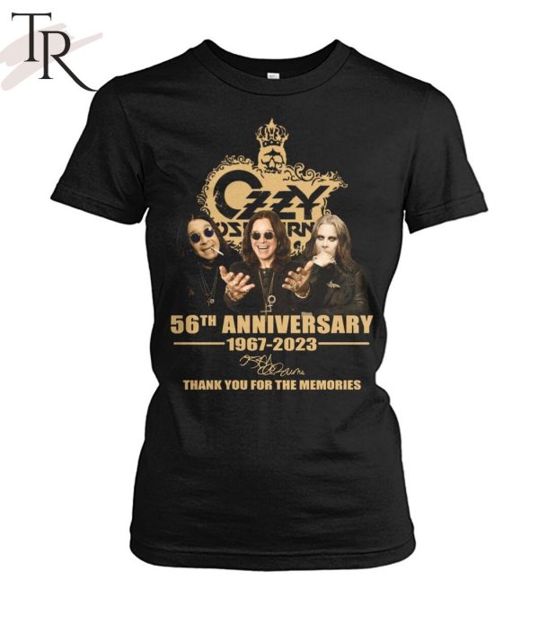 Ozzy Osbourne 56th Anniversary 1967 – 2023 Signature Thank You For The Memories T-Shirt