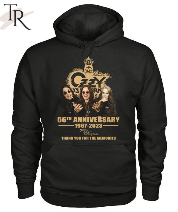 Ozzy Osbourne 56th Anniversary 1967 – 2023 Signature Thank You For The Memories T-Shirt