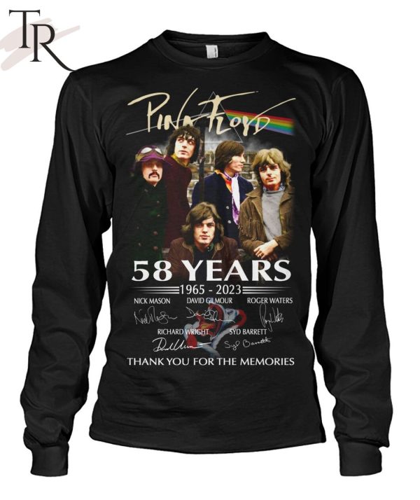 Pink Floyd 58 Years 1965 – 2023 And Their Signature Thank You For The Memories T-Shirt