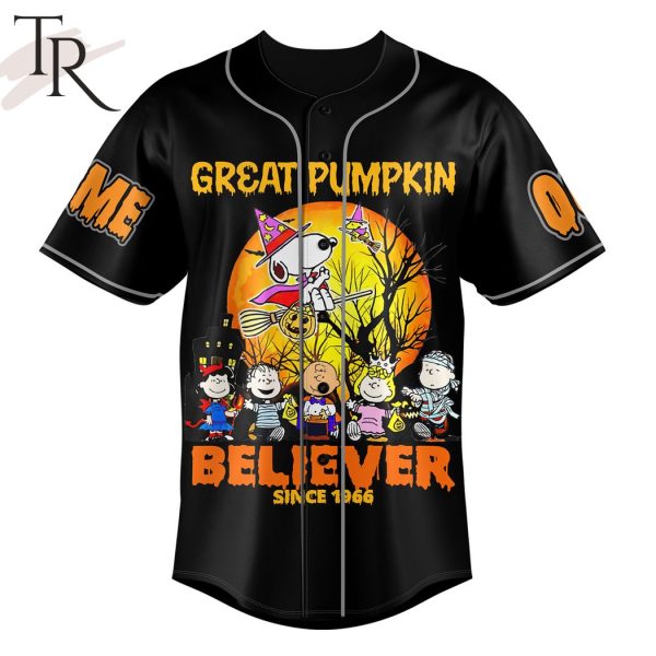 Personalized Great Pumpkin Believer Since 1966 Baseball Jersey