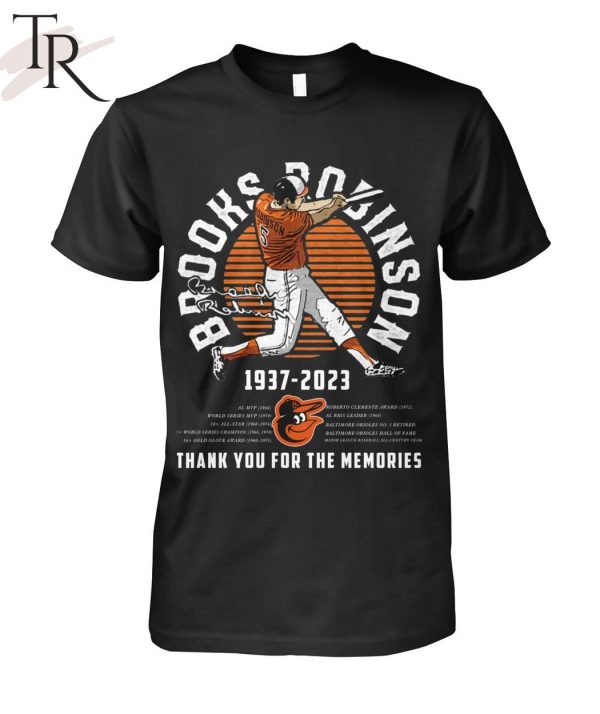 Brooks Robinson 1937 – 2023 MVP Signature Thank You For The Memories T-Shirt